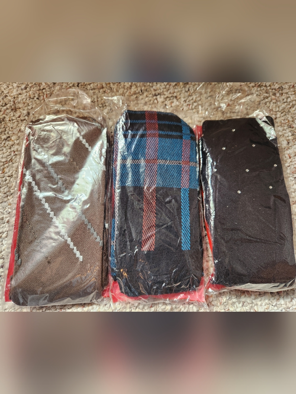 New 3-Packages  of Patterned Stockings